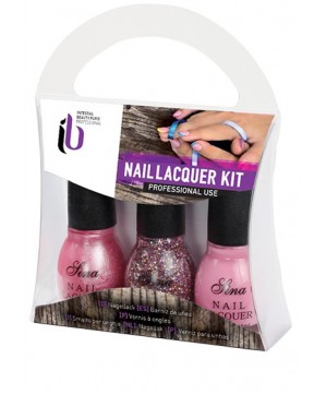 Kit Vernis Ongle Paillet.Rose 3 flacons 14ml SINA