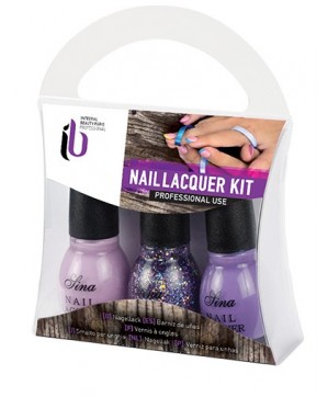 Kit Vernis Ongle Paillet.Mauve 3 flacons 14ml SINA