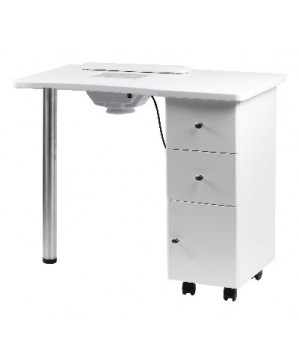 TABLE MANUC-ASPI MADIS-RENO BLANC. 98x48x75