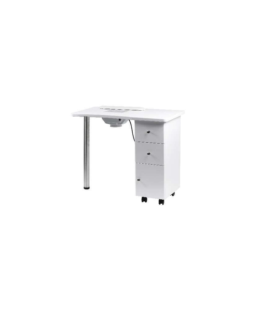 TABLE MANUC-ASPI MADIS-RENO BLANC. 98x48x75