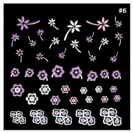 Décor Ongles Color Fleurs Xst24 - SINA