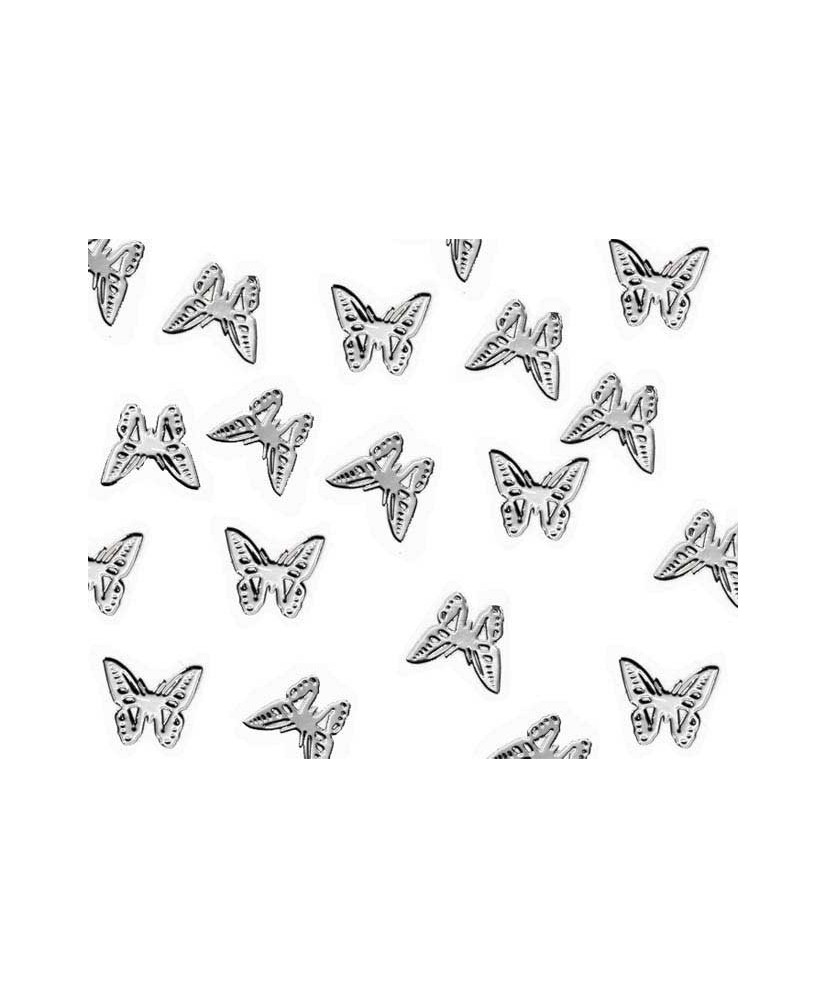 Décor Ongles Papillon Silver Mnds-24 - SINA