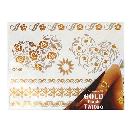 BODY-ART Tatoo metalic feuille decor OR G038  IB