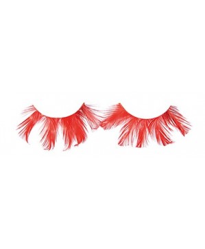 Faux Cils Crazy Plume Rouge  X2 Avec Colle