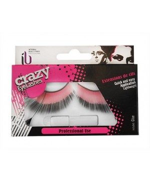 Faux Cils Crazy Plume Rose+Noir    X2 Aveccolle