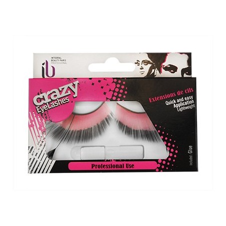 Faux Cils Crazy Plume Rose+Noir    X2 Aveccolle