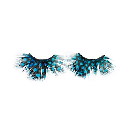 Faux Cils Crazy Plume Noir Poid Bleu X2 Aveccol