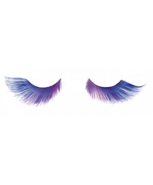 Faux Cils Crazy Plume Flamme Bleu  X2 Aveccolle