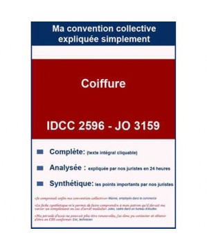 Livre Convention Collective Coifffure Tva5,5  -0-M