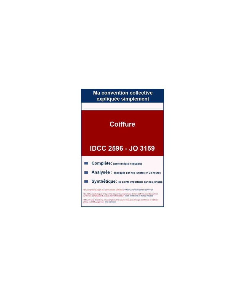 Livre Convention Collective Coifffure Tva5,5 -0-M Livre Convention Collective Coifffure Tva5,5 -0-M