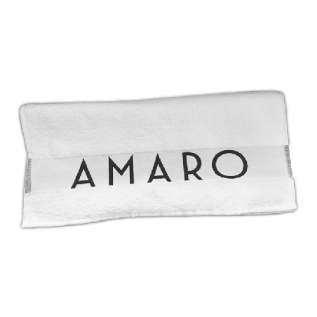 Serviette blanche AMARO coton 30x90cm 300-gr-m2