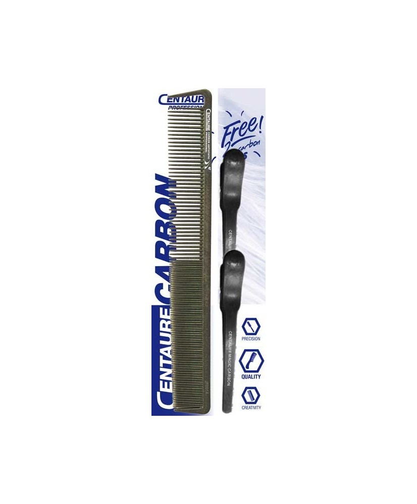 Peigne Cent Carbon Extra Coupe Dn 19Cm Av 2 Pinces