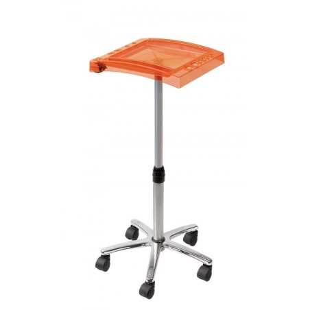 Table Simplex Orange 1 Plateau Reglable Roulettes