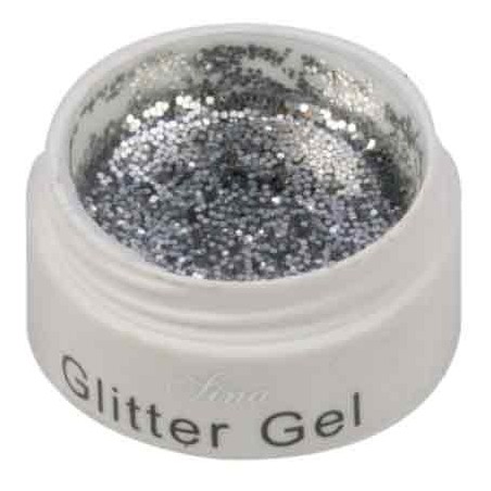 Gel Faux Ongles Paillettes Argentées (8ml) - SINA