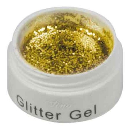 Gel Faux Ongles Paillettes Dorées (8ml) - SINA