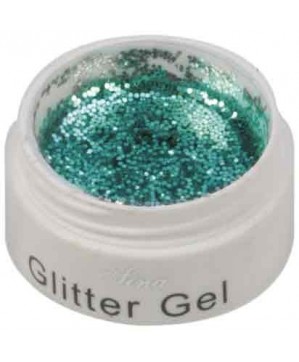 Gel Faux Ongles Paillettes Turquoises (8ml) - SINA