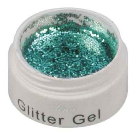 Gel Faux Ongles Paillettes Turquoises (8ml) - SINA