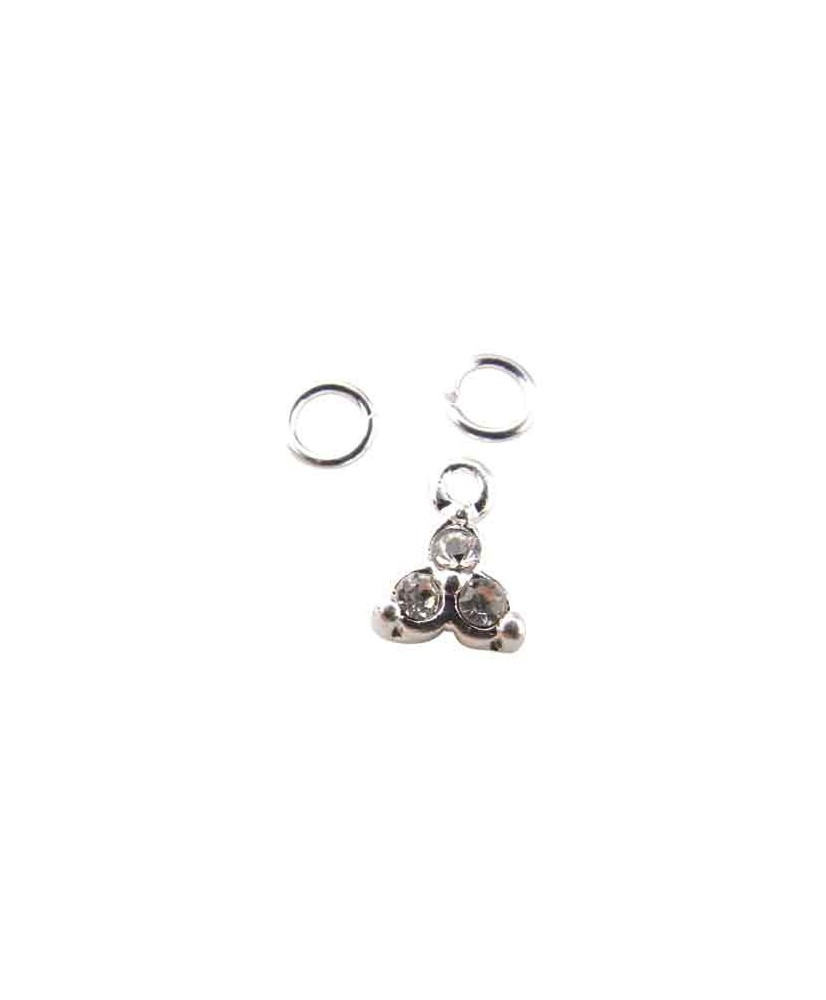 Bijou Ongle 3 Stras Argent - SINA