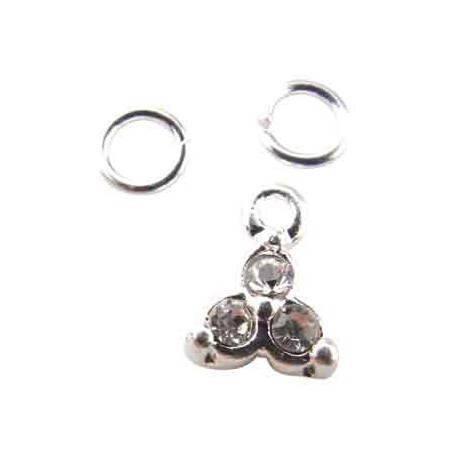 Bijou Ongle 3 Stras Argent - SINA