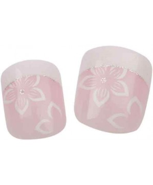 Faux Ongles Courtx24 Avcolle Rose+Fleur - SINA