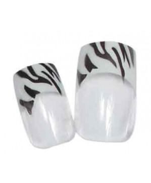 Faux Ongles X24 Tigre Noir 1/2 - SINA