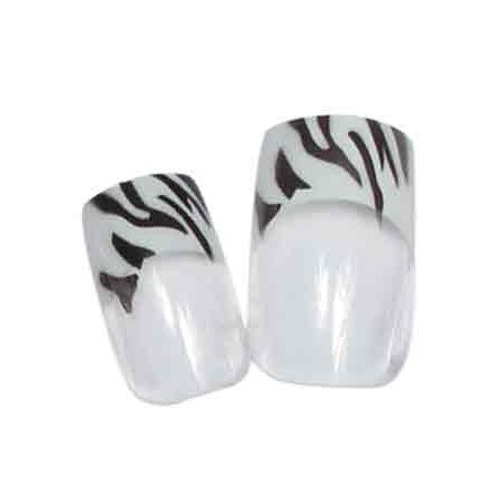 Faux Ongles X24 Tigre Noir 1/2 - SINA