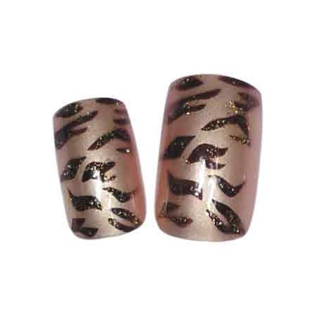 Faux Ongles X24 Tigre Brun - SINA