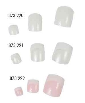 Faux Ongles x40 Pied Natur +Col+Bg - SINA