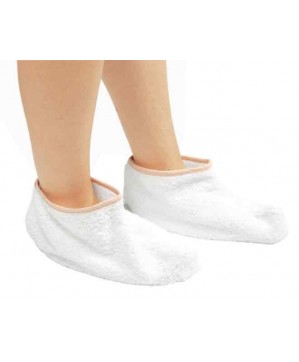 Chaussons pédicure eponge blancs x2