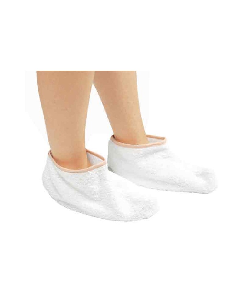 Chaussons pédicure eponge blancs x2