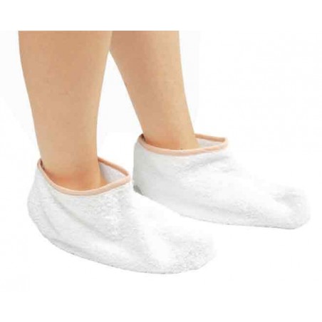 Chaussons pédicure eponge blancs x2