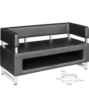 Fauteuil banquette 2 Places Wiky Noir