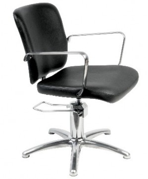 Fauteuil coiffure GRENADA NOIR avec pompe