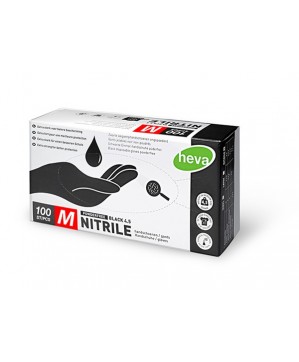 Gant noir nitrile boîte de x100 medium