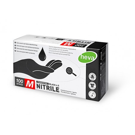 Gant noir nitrile boîte de x100 medium