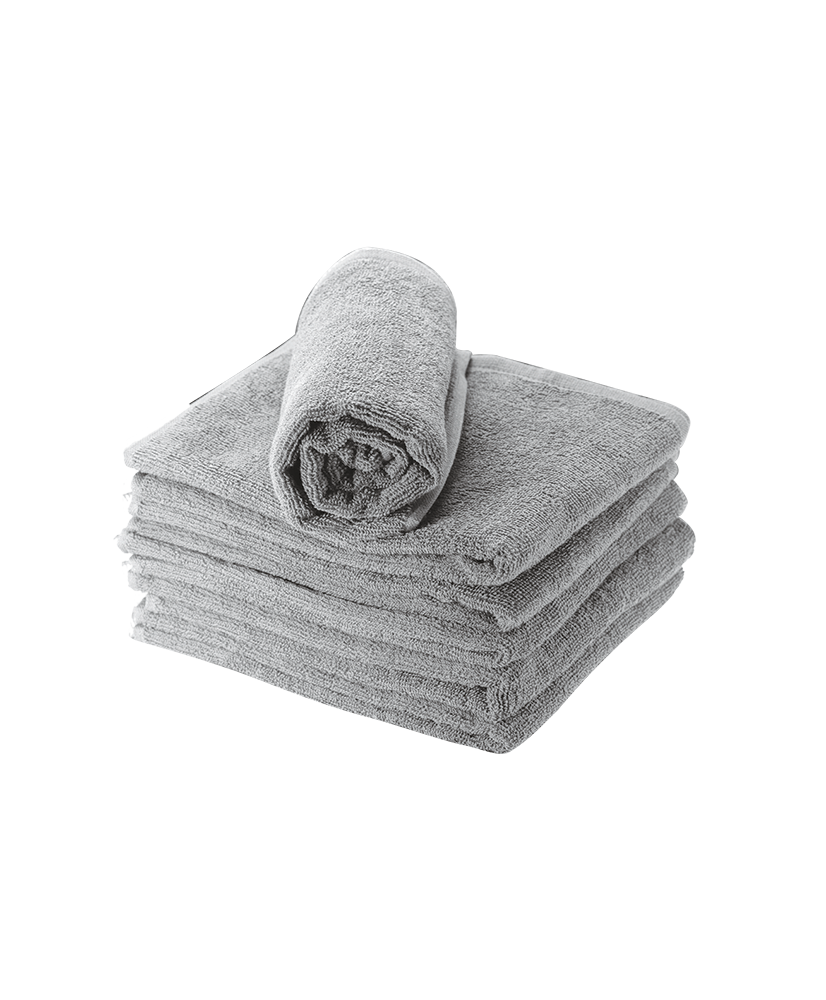 Serviette gris clair 100% coton  (50x90cm) x6