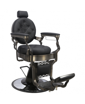 Fauteuil barber 1888 ANTIKA-2 noir Cadre Cuivré