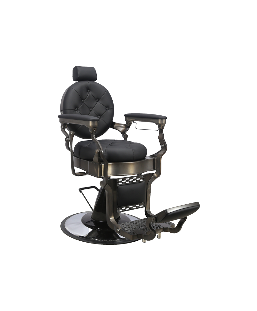 Fauteuil barber 1888 ANTIKA-2 noir Cadre Cuivré