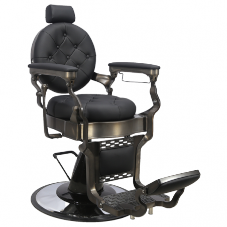 Fauteuil barber 1888 ANTIKA-2 noir Cadre Cuivré