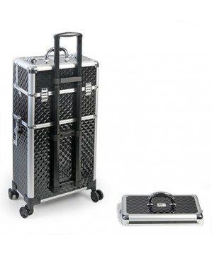 Valise BI-CAZ Noire 4-ROLLY  42x23x79 cms