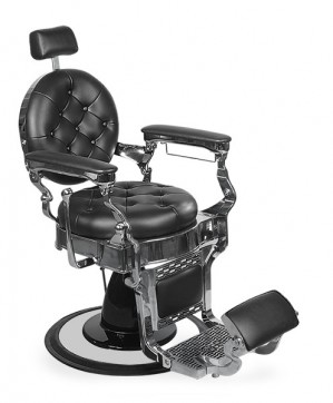 Fauteuil barber 1888 ANTIKA-2 noir chromé